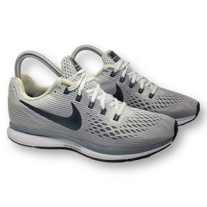 Nike Womens Air Zoom Pegasus 34 880560-010 Gray Running Shoes Sneakers Size 7